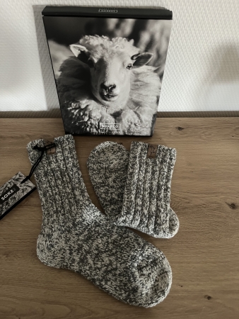 SOXS.CO graue Woll Socken Medium, Dackel Gr.37-41